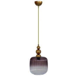 Φωτιστικό Οροφής GL-6010/20 -B- 1/L 02-0432 1xE27 20x110cm Fume-Lilac Heronia