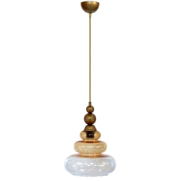 Φωτιστικό Οροφής GL-6030/25 -B- 1/L 02-0441 1xE27 25x110cm Honey Heronia