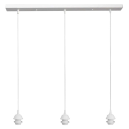 Φωτιστικό Οροφής - Ράγα 06-0209 3/E27 80x6x80cm White Heronia Μέταλλο