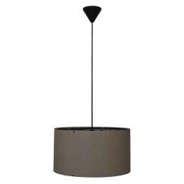Φωτιστικό Οροφής 14-0309 Hk-40 1/E27 Φ37x95cm Αμπαζούρ Cappuccino Heronia Πλαστικό