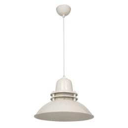 Φωτιστικό Οροφής 34-0349 Zoe 1/E27 Industrial Πυροφάνι Φ34x95cm Cream Heronia Μέταλλο