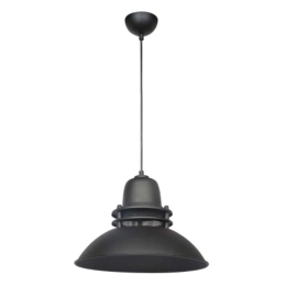 Φωτιστικό Οροφής 34-0350 Zoe 1/E27 Industrial Πυροφάνι Φ34x95cm Black Heronia Μέταλλο