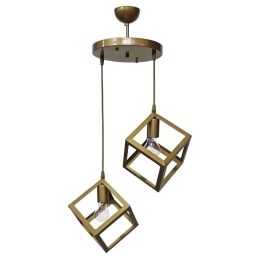 Φωτιστικό Οροφής Kyvos 34-0352 2/E27 Φ40x86cm Gold Matte Heronia Μέταλλο