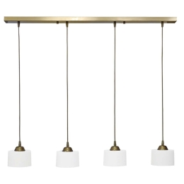 Φωτιστικό Οροφής - Ράγα Drum 35-0085 4/E14 100x14x85cm White-Gold Heronia Μέταλλο