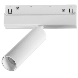 Σποτ Μαγνητικής Ράγας Μini HUBEM830W Φ3x11cm Led 800lm 8W 3000K White Aca