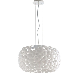 Φωτιστικό Οροφής Dioniso I-DIONISO-S48-BCO 3xE27 Φ48cm 147cm White Luce Ambiente Design Μέταλλο