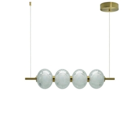 Φωτιστικό Οροφής - Ράγα Amarilla ID-4783 LED 60W 4000K 6000lm IP20 68x77cm Clear-Gold Metanor