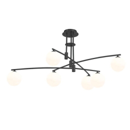 Φωτιστικό Οροφής 6036-6 100x40cm 6xG9 Black-White Inlight Μέταλλο,Γυαλί