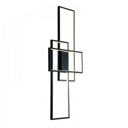 Φωτιστικό Τοίχου-Οροφής Led 6158 40x100cm 6000Lm Black Inlight Μέταλλο,Ακρυλικό