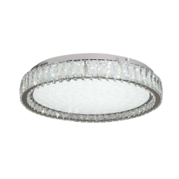 Φωτιστικό Οροφής-Πλαφονιέρα Led 42013-Β 60x15cm 3450Lm Chrome Inlight Κρύσταλλο,Μέταλλο