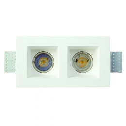 Σποτ Χωνευτό Διπλό Χ0007 21,5x12cm 2xGU10 White Inlight
