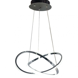 Φωτιστικό Οροφής 6082-CH Φ60cm Led 4000lm 48W Chrome Inlight