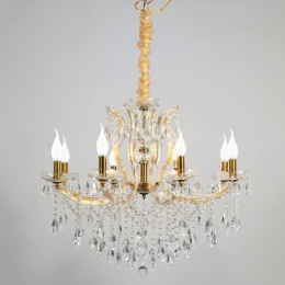 Φωτιστικό Οροφής 5244-8/Φ 82x75cm 8xΕ14 Bronze Inlight Κρύσταλλο,Μέταλλο