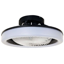 Ανεμιστήρας Οροφής Smart Eidin 101000820 Με Φως Dim Led 36W Και Τηλεχειριστήριο Φ38x20cm Black itLighting Διάμετρος 48cm