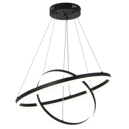 Φωτιστικό Οροφής 6095-Β Led Dimmable Φ60cm 6300Lm 58W 3CCT Black Inlight