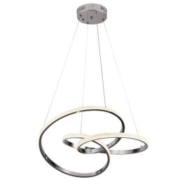 Φωτιστικό Οροφής 6092-A Led Dimmable Φ60cm 5800Lm 58W 3CCT Chrome Inlight