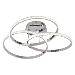 Φωτιστικό Οροφής - Πλαφονιέρα 6091 Led Dimmable 60x17cm 5460Lm 52W 3CCT Chrome Inlight