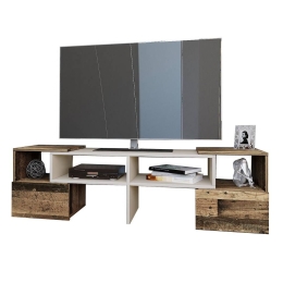 Έπιπλο Τηλεόρασης Orne 141x32x39cm Brown-White