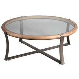 Τραπεζάκι Σαλονιού JAM101 102x102x39cm Brown-Clear Espiel