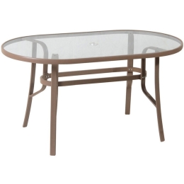 Τραπέζι Οβάλ 154559 Brown 80X140X75cm