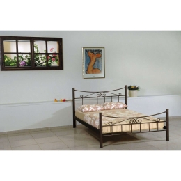 Κρεβάτι Μεταλλικό Ηρώ Μονό 98x198 186815 Brown Μονό Μέταλλο
