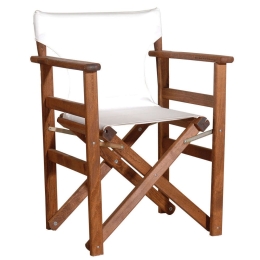Πολυθρόνα Σκηνοθέτη Πτυσσόμενη 20104 52x60x85cm Brown-White Σετ 2τμχ