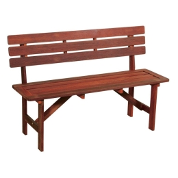 Παγκάκι 2 Θέσεων 203472 Brown/Red 120x46x79cm Διθέσιος