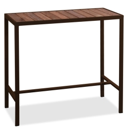 Τραπέζι Μπαρ Με Ξύλο 223905 116x50x106cm Natural-Brown