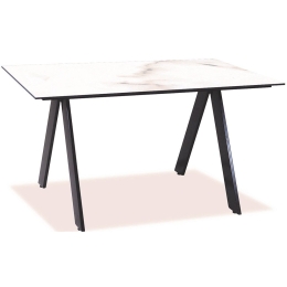 Τραπέζι Παραλ/μο Αλουμινίου Hpl 22511 120x68x75cm Black-White