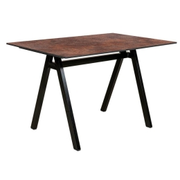 Τραπέζι Παραλ/μο Αλουμινίου Hpl 22514 120x80x75cm Black-Brown