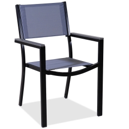 Πολυθρόνα Στοιβαζόμενη Κήπου 22524 57x60x87cm Black