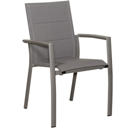 Πολυθρόνα Αλουμινίου Sienna 23891 56.5x62x89cm Grey