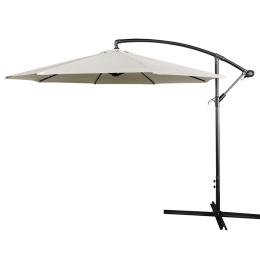 Ομπρέλα Στρογγυλή Γωνιακή Banana 23894 300cm White-Grey