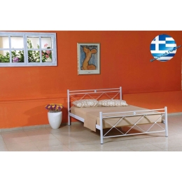 Κρεβάτι Μεταλλικό Χιαστί Μονό 98x198 3667 White Μονό Μέταλλο