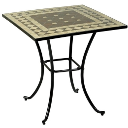 Τραπέζι Τετράγωνο Mosaic BS013-2012 70x70x75cm Black