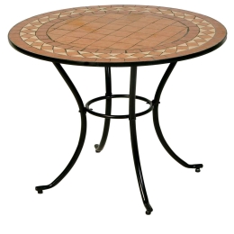 Τραπέζι BS025-010 Φ76X75cm Black-Brown
