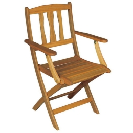 Πολυθρόνα Ξύλινη Πτυσσόμενη Yellow Balau C4168 61x55x87 Natural