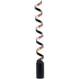 Φωτιστικό Δαπέδου Led-Helix-PT10 NER Black Luce Ambiente Design Αλουμίνιο