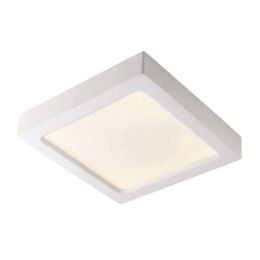 Φωτιστικό Οροφής - Πλαφονιέρα Rock LED-ROCK-Q 24W Led 31x31x5cm White Intec Γύψος