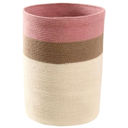 Καλάθι Αποθήκευσης Bazaar LOR-BSK-BAZAAR-ASH Ash Rose 35X35X50Cm Lorena Canals 100% Βαμβάκι