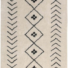 Χαλί Bereber Rhombs Beige-Black Lorena Canals 140X210cm