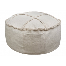 Πουφ Τρίλιζα Tic-Tac-Toe LOR-P-TICTAC 50x50x20cm Beige Lorena Canals