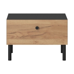 Κομοδίνο Deco L_Deco_11 56x40x38cm Anthracite-Natural