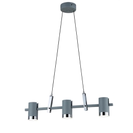 Φωτιστικό Οροφής - Ράγα 02315-07BR GU10 65x15cm Grey-Chrome Luma