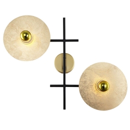 Φωτιστικό Τοίχου 02307-17 E27 51x42cm Black-Gold Luma