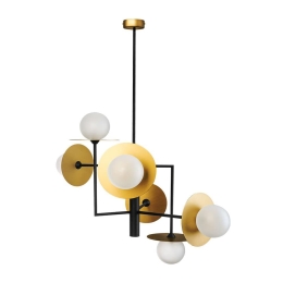 Φωτιστικό Οροφής Κρεμαστό 01350 6xG9 90x100cm Oxidized Gold Luma