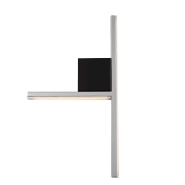 Φωτιστικό Τοίχου 01357-17 12W LED 3000K 960Lm 28x50cm Silver Luma