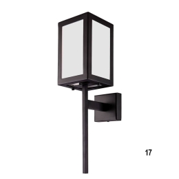 Φωτιστικό Τοίχου 01375-17 E27 13x50cm Black Luma