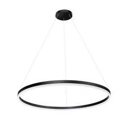 Φωτιστικό Οροφής Κρεμαστό 01400-05 25W LED 3000K 2000Lm D80cm Black Luma