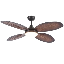 Ανεμιστήρας Οροφής Με Φως 01412 3000K, 4000K, 5000K 132x35cm Black-Walnut Luma Διάμετρος 132cm